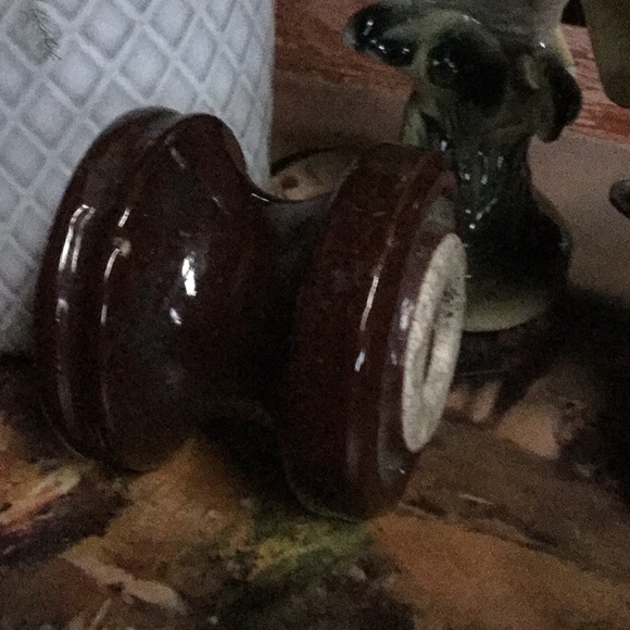 Vintage antique collector insulator decor Upcycle primitive decor rustic cabin - Picture 3 of 5